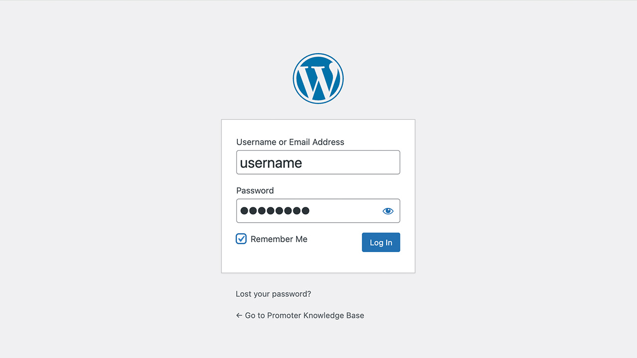 Entering your username and password Entering your username and password