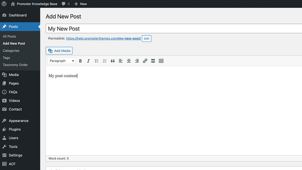adding a post title and content to the post adding a post title and content to the post