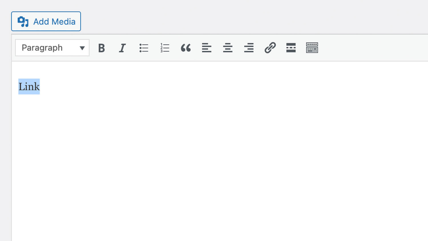 highlighting the text to make it a link highlighting the text to make it a link
