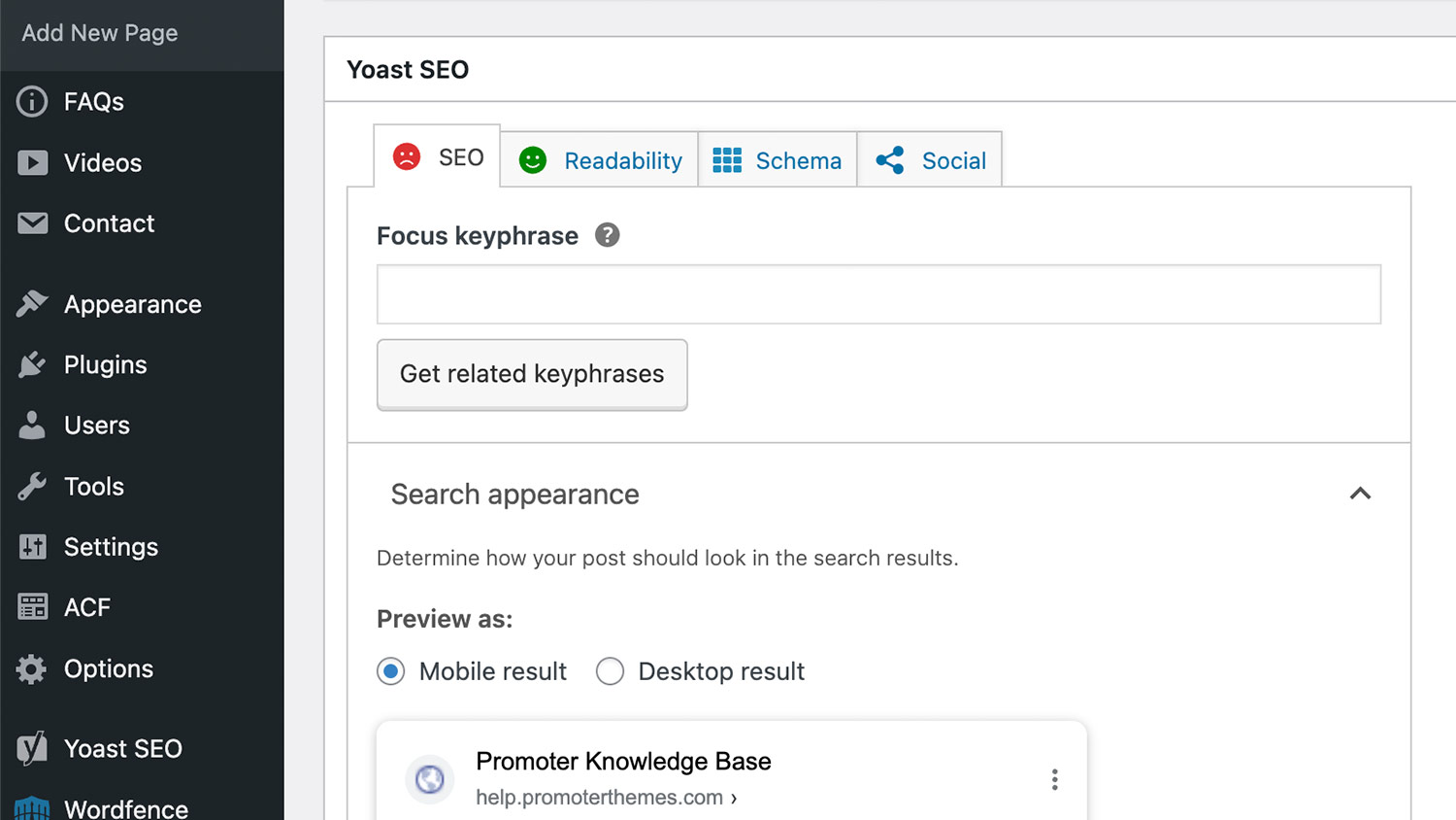 the yoast meta box the yoast meta box